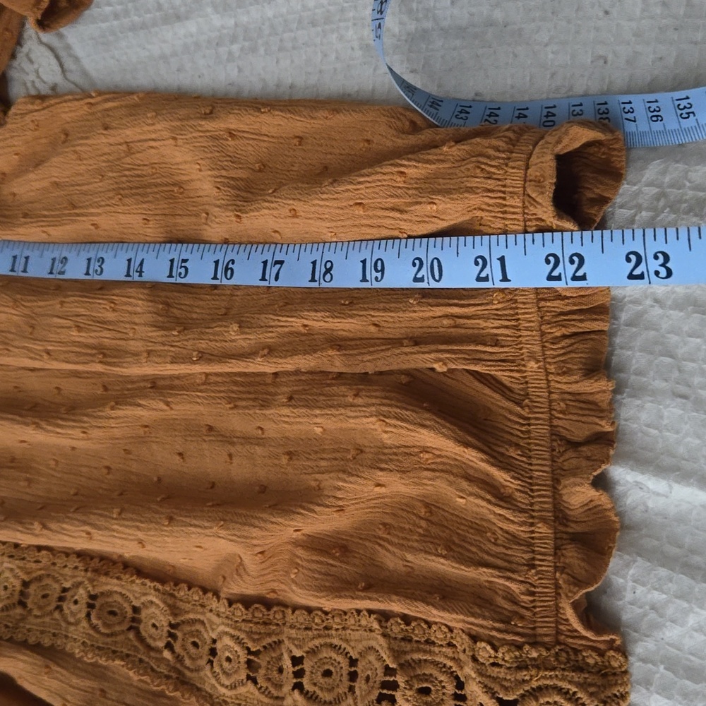 Brown Ruffled Top - Picture 8 of 8